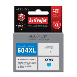 Activejet AE-604CNX Ink Cartridge (replacement for Epson 604XL C13T10H24010; Supreme; yield of 350 pages; 12 ml; cyan)