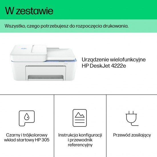 HP DeskJet HP 4222e All-in-One Printer, Color, Printer for Home, Print, copy, scan, HP+; HP Instant Ink eligible; Scan to PDF