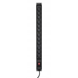 Activejet COMBO 12 socket power strip 3m black