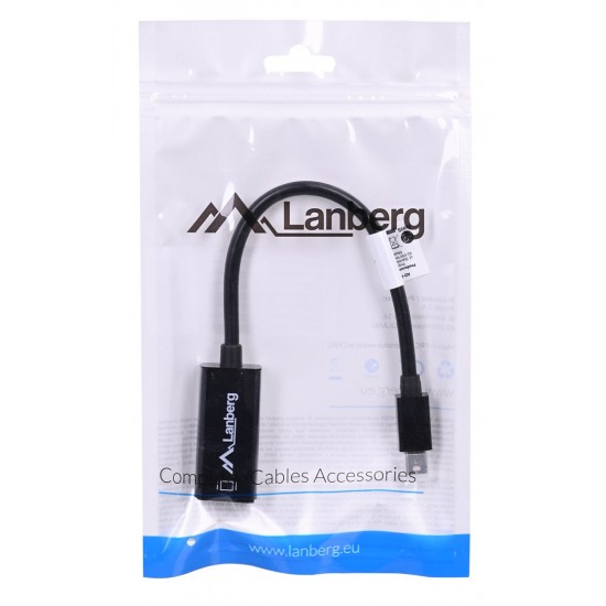 Lanberg AD-0005-BK video cable adapter 0.2 m Mini DisplayPort HDMI Type A (Standard) Black