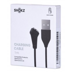 SHOKZ Charging Cable for OpenComm2/OpenComm2 UC Wireless Bluetooth Bone Conduction Videoconferencing Headset - 1m Cable Length, Black (CC102)