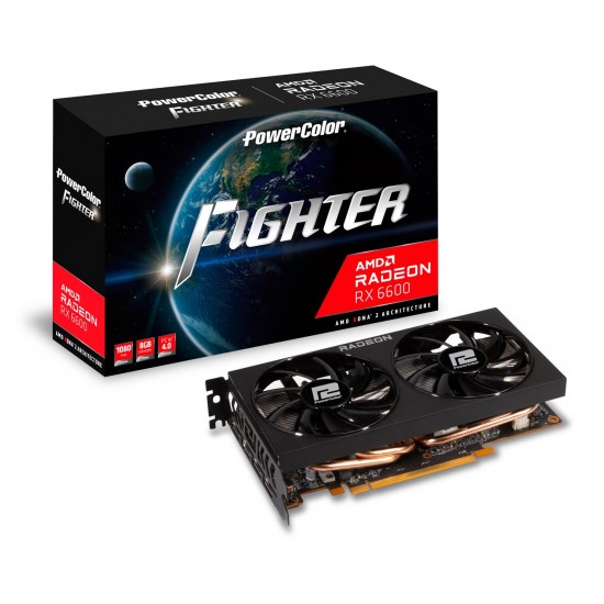 PowerColor AXRX 6600 8GBD6-3DH graphics card AMD Radeon RX 6600 8 GB GDDR6