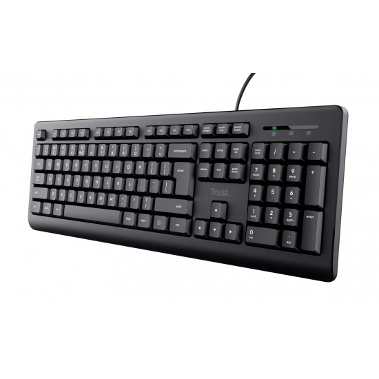 Trust TK-150 keyboard USB QWERTY Black