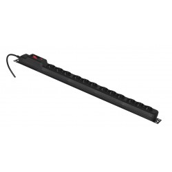 Activejet COMBO 12 socket power strip 5m black