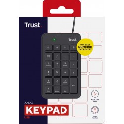 Trust 22221 numeric keypad Laptop/PC USB Black