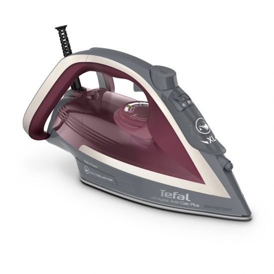 Tefal Ultragliss Anti-Calc Plus FV6840 Steam iron 2800 W Purple, Silver