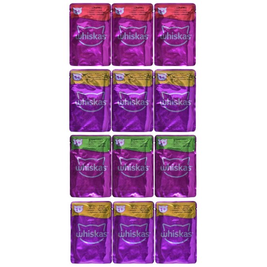 WHISKAS Classic Meals in Sauce - wet cat food - 12x85g