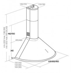 Akpo WK-4 Dandys 60 Chimney Hood Black