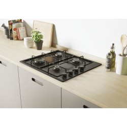 Candy CHW6LBB Black Built-in 60 cm Gas 4 zone(s)