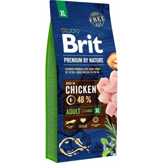 BRIT Premium by Nature Adult XL Chicken - dry dog food - 15 kg