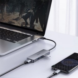 AUKEY CB-H36 Aluminium HUB USB-A | Ultra Slim | 4in1 | 4xUSB 3.0 | 5Gbps