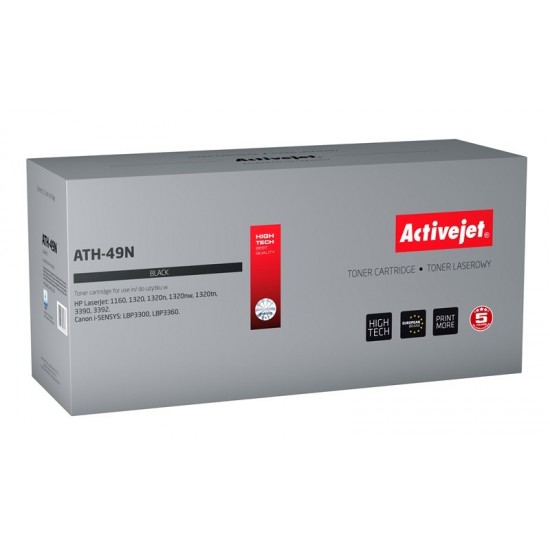 Activejet ATH-49N Toner (replacement for HP 49A Q5949A, Canon CRG-708; Supreme; 3200 pages; black)