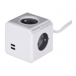 Allocacoc PowerCube Extended USB E(FR), 3m power extension 4 AC outlet(s)