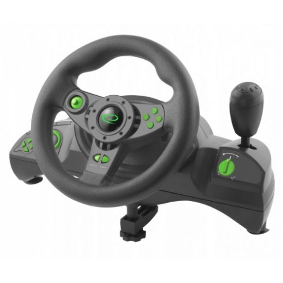 Esperanza EGW102 Gaming Controller Steering wheel PC,Playstation 3 Digital USB Black,Green