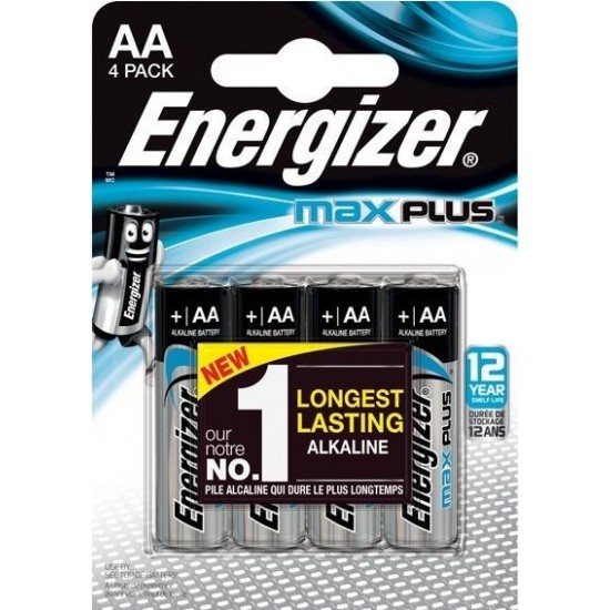 ENERGIZER BATTERY MAX PLUS AA LR6, 4 ECO