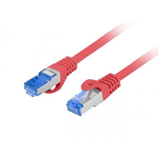 LANBERG PATCHCORD S/FTP CAT.6A 0.5M RED LSZH