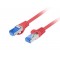 LANBERG PATCHCORD S/FTP CAT.6A 0.5M RED LSZH