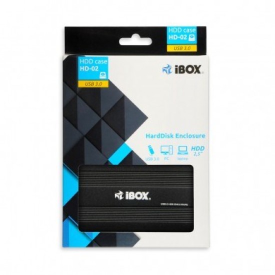 iBox HD-02 HDD enclosure Black 2.5