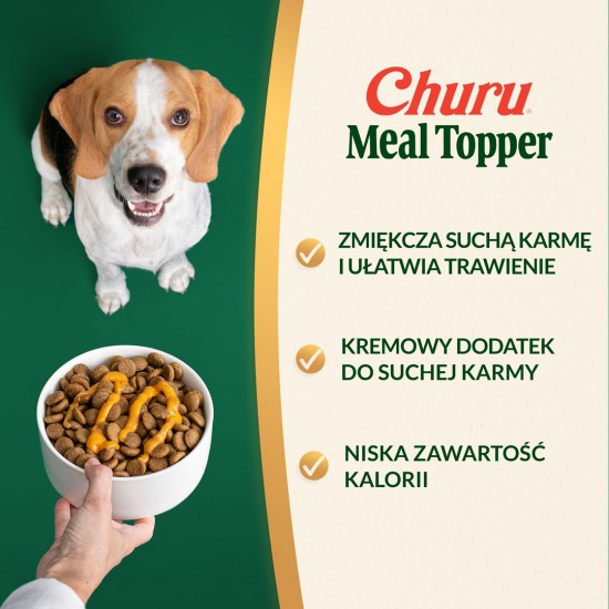 INABA Churu Meal Topper Chicken with cheese - dog treat - 4 x 14g