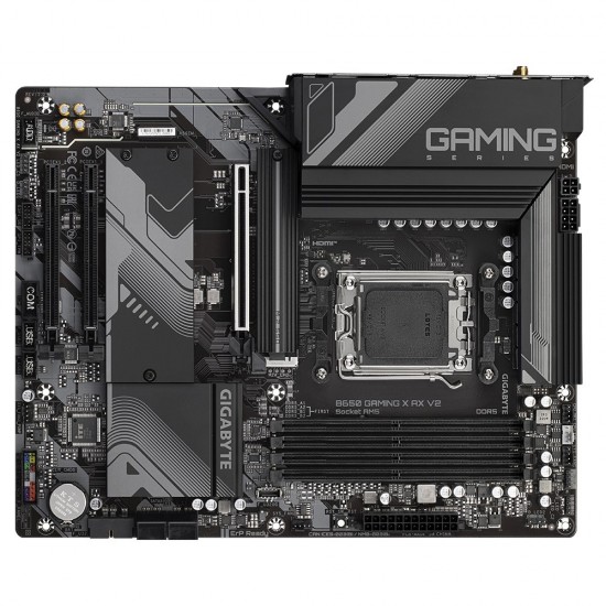 Gigabyte B650 GAMING X AX V2 Motherboard - Supports AMD Ryzen 8000 CPUs, 8+2+2 Phases Digital VRM, up to 8000MHz DDR5 (OC), 1xPCIe 5.0 + 2xPCIe 4.0 M.2, Wi-Fi 6E 802.11ax, 2.5GbE LAN, USB 3.2 Gen 2