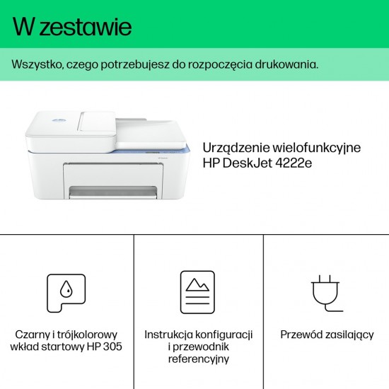 HP DeskJet HP 4222e All-in-One Printer, Color, Printer for Home, Print, copy, scan, HP+; HP Instant Ink eligible; Scan to PDF