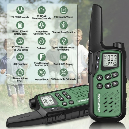 Walkie-Talkie Baofeng BF-T25E Green