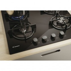 Candy CVW6BB hob Black Built-in 59.5 cm Gas 4 zone(s)