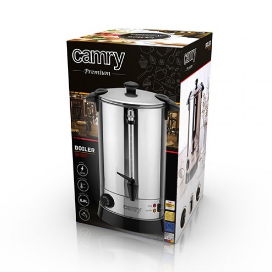 Camry CR 1267 electric kettle 8.8 L 980 W Black, Stainless steel