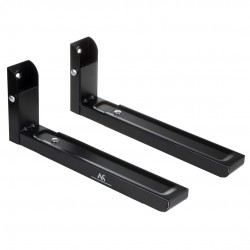 Maclean MC-915 B Universal Microwave Bracket Holder Wall Mount Adjustable Solid Metal Kitchen 30kg Black