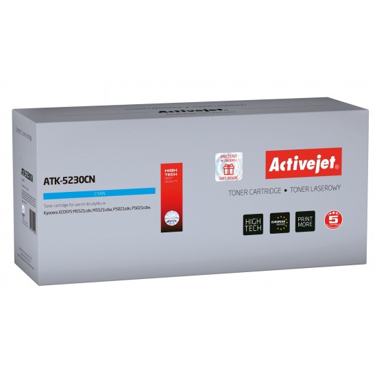 Activejet ATK-5230CN toner (replacement for Kyocera TK-5230C; Supreme; 2200 pages; cyan)