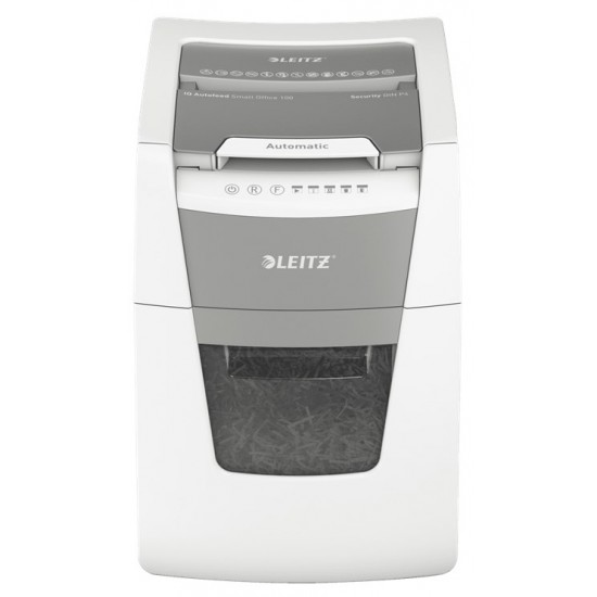 Leitz IQ Autofeed Small Office 100 Automatic Paper Shredder P4