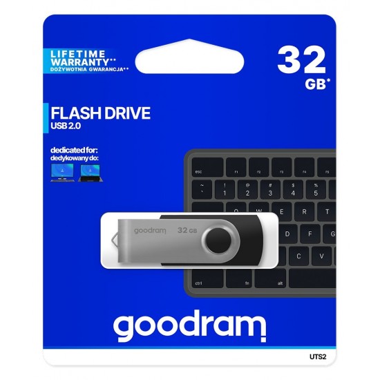 Goodram UTS2 USB flash drive 32 GB USB Type-A 2.0 Black,Silver