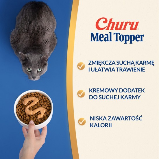 INABA Churu Meal Topper Tuna with salmon - cat treats - 4 x 14g