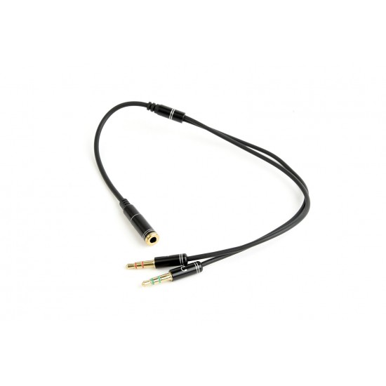 Gembird !Adapter audio stereo 3.5mm mini Jack/4PIN/ audio cable 0.2 m 2 x 3.5mm Black