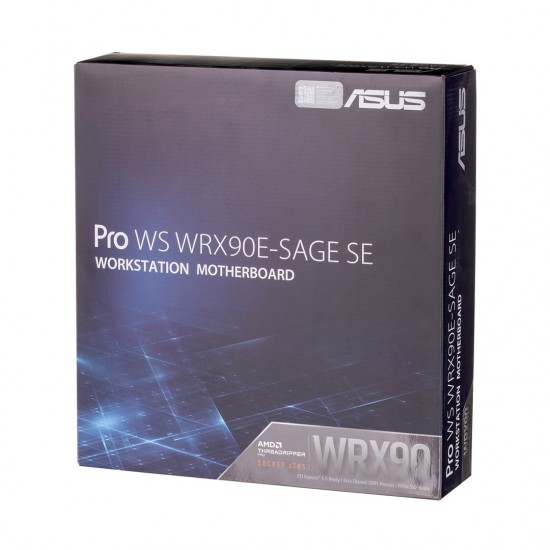 ASUS PRO WS WRX90E-SAGE SE AMD WRX90 Threadripper PRO, 2 x Intel X7100-AT2 dual 10Gb + 1x RTL8211F 1Gb/ USB 3.2 Gen2 x6, 7 x PCIe 5.0 x16, 4 x SATA 6Gb/s (RAID 0,1,5,10), 4 x M.2 socket 3 Key M (2 x type 2242-22110, PCIe 5.0 + 2 x type 2242-2280, PCI