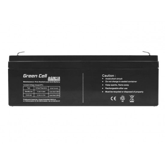 Green Cell AGM18 UPS battery 12 V 2.3 Ah