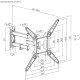 Maclean TV or monitor mount, universal, max VESA 400x400, 23-55