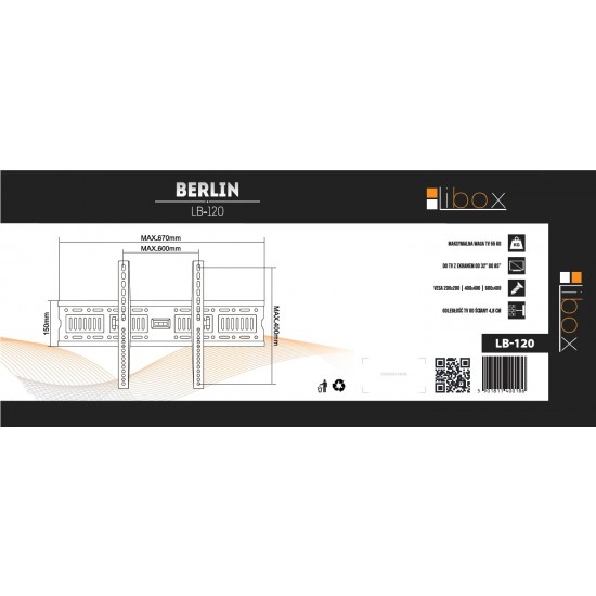 Libox LB-120 TV mount 2.16 m (85