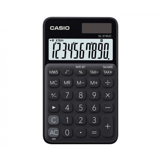 CASIO CALCULATOR POCKET SL-310UC-BK BLACK, 10 DIGIT DISPLAY