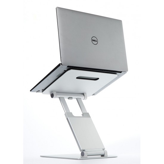 POUT Eyes3 Lift - Aluminium telescopic laptop stand, silver grey