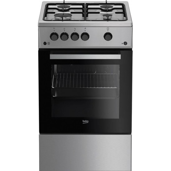 Beko FSG52020FX cooker Freestanding cooker Gas Inox