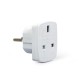 Gembird A-AC-UKEU-001 power plug adapter Type G (UK) Type F White