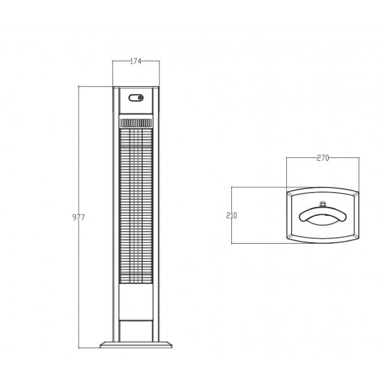 Activejet steel patio heater APH-CS2000