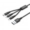 UNITEK C14049BK USB cable 1.2 m USB 2.0 USB C Micro-USB B/Lightning Black