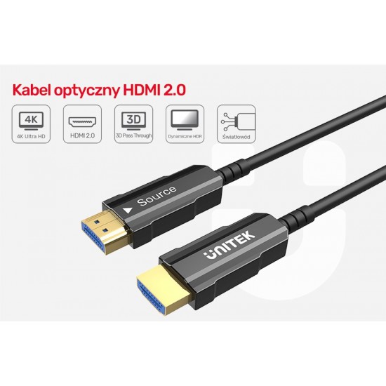 UNITEK HDMI CABLE 2.0 4K 60HZ AOC-20M