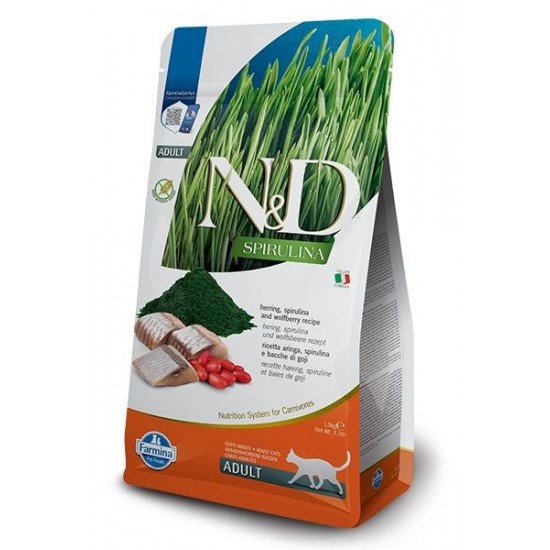 FARMINA N&D Spirulina Herring - dry cat food - 1.5 kg