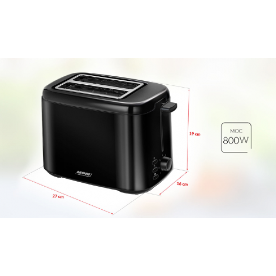 Toaster MPM MTO-07/c black