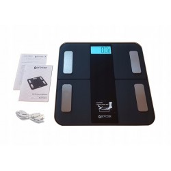 Oromed ORO-SCALE BLUETOOTH BLACK Electronic personal scale Square