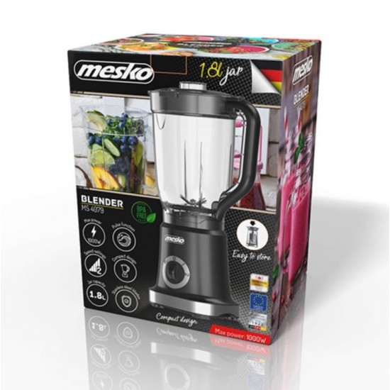 Mesko MS 4079b blender 1.8 L Tabletop blender 1000 W Black