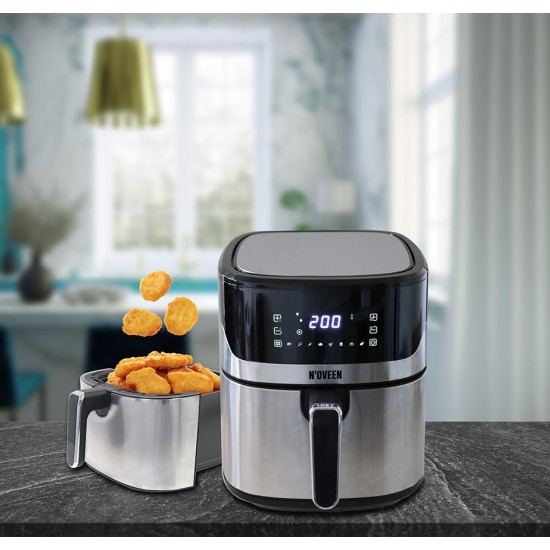 Hot air fryer NOVEEN AF550 6.5 l 1600 W Black, Silver